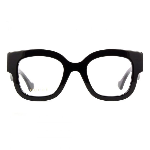 NEW GUCCI SQUARE EYEGLASSES GUCCI GG1423O 001 BLACK CLEAR EYEWEAR